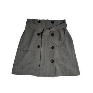 Simons Contemporaine Grey A-Line Skirt Size 4 Business Casual / Jupe Bureau Chic